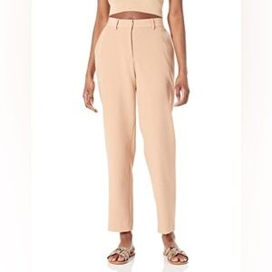 The Drop Women's Abby Flat Front Pant, Praline Size XL NEW